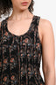 Isabel Marant Etoile Black Paisely Print Silk Jumpsuit Size 38