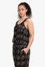 Isabel Marant Etoile Black Paisely Print Silk Jumpsuit Size 38