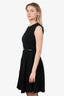 Versace Black Mini Dress With Belt Size 42