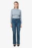 Veronica Beard Blue Denim 'Taylor' Wide Leg Jeans Size 28