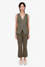 Veronica Beard Green Cotton Vest + Pant Set Size 8/6