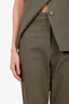 Veronica Beard Green Cotton Vest + Pant Set Size 8/6