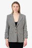 Veronica Beard Brown Houndstooth Cinched Blazer Size 8