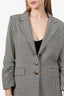 Veronica Beard Brown Houndstooth Cinched Blazer Size 8