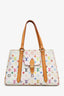 Louis Vuitton x Takashi Murakami White Multicolour Monogram Aurelia Tote