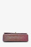 Pre-Loved Chanel™ 20B Purple Quilted Iridescent Lambskin Medium Classic Double Flap Bag