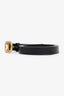 Christian Dior Black Calfskin Leather Saddle Belt