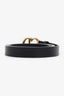 Christian Dior Black Calfskin Leather Saddle Belt