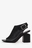 Alexander Wang Black Leather Nadia Peep Toe Heel Size 38.5