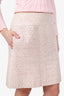 Pre-Loved Chanel™ Spring 2016 Pink Tweed Iridescent Lined Midi Skirt Size 48