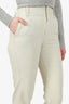 Brunello Cucinelli Beige Cotton High-Waisted Straight Leg Pants Size 0