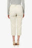 Brunello Cucinelli Beige Cotton High-Waisted Straight Leg Pants Size 0