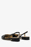Pre-Loved Chanel™ Black Leather Slingback Heels Size 39