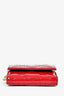 Christian Dior 2019 Red Patent Cannage Leather Lady Lotus Wallet