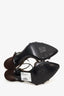 Saint Laurent Brown Satin Embellished Pointed Toe Heels Size 37.5