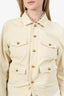 Celine Cream Corduroy Triomphe Button Jacket Size M