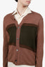 Comme des Garcons Brown Wool Contrasting Panels Cardigan Size L Mens