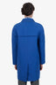 Berluti Blue Leather Trimmed Zip Up Coat Size 48 Mens