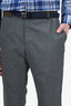Sacai Grey Cropped Trousers With Belt Size 2 Mens