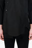 Comme Des Garcons Homme Black Poplin Asymmetrical Button Up Shirt Size XS Mens