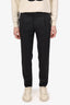Saint Laurent Grey Wool Straight Leg Trousers Size 46 Mens
