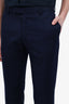 Berluti Blue Wool/Cashmere Straight Leg Trousers Size 48 Mens