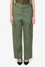 Jil Sander Green Wool Pocket Detail Trousers Size 44