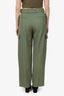 Jil Sander Green Wool Pocket Detail Trousers Size 44