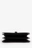 RED Valentino Black Leather Floral Suede Shoulder Bag With Strap
