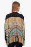 Etro Black/Orange Patterned Silk Blouse Size 42