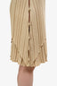 Bottega Veneta Gold Metallic Layered Knee Length Dress Size S