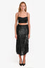 A.L.C. Black Sequins Asymetrical Midi Skirt Size 4