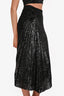 A.L.C. Black Sequins Asymetrical Midi Skirt Size 4