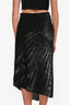 A.L.C. Black Sequins Asymetrical Midi Skirt Size 4