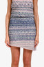 Pre-Loved Chanel™ 2018 Blue/Pink Metallic Cashmere Tweed Mini Skirt + Tank Set Size 38/36