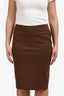 Gucci Vintage Brown Pencil Skirt Size XL