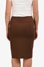 Gucci Vintage Brown Pencil Skirt Size XL