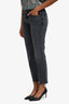 GRLFRND Grey Distressed Hem High Rise Jeans Size 25