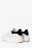 Alexander McQueen White Leather Black Suede Sneakers Size 38.5
