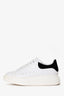 Alexander McQueen White Leather Black Suede Sneakers Size 38.5