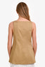 Tibi Beige Sleeveless Square Neck Button Up Top Estimated Size M