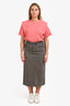 Acne Studios Grey Denim Midi Pencil Skirt Size 38