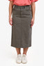 Acne Studios Grey Denim Midi Pencil Skirt Size 38
