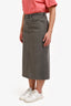 Acne Studios Grey Denim Midi Pencil Skirt Size 38