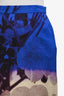 Dries Van Noten Blue/Purple Printed Pencil Skirt Size 40