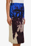 Dries Van Noten Blue/Purple Printed Pencil Skirt Size 40