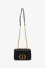 Christian Dior 2023 Black Supple Cannage Calfskin Leather Small Dior Caro Bag