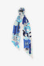 Pre-Loved Chanel™ Blue Silk CC Scrunchie and Scarf Hair Tie Set