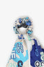 Pre-Loved Chanel™ Blue Silk CC Scrunchie and Scarf Hair Tie Set