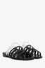Hermès Black/White Camilla Sandals Size 36